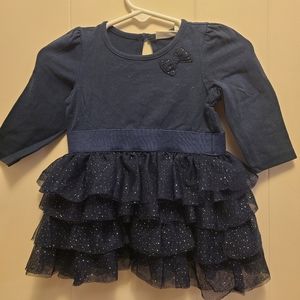 Name it, dark blue dress with tutu skirt, 2-4 months